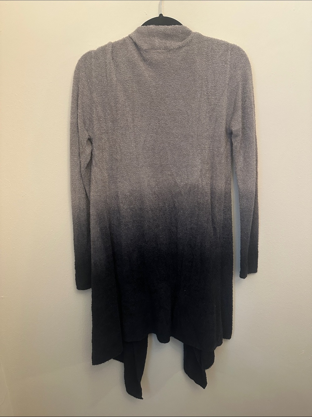 Barefoot Dreams Gray to Black Ombre Open-Front CozyChic Lite Cardigan Sz S/M - Picture 3 of 3